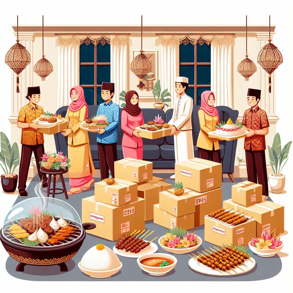 Indonesian feast delivery celebration