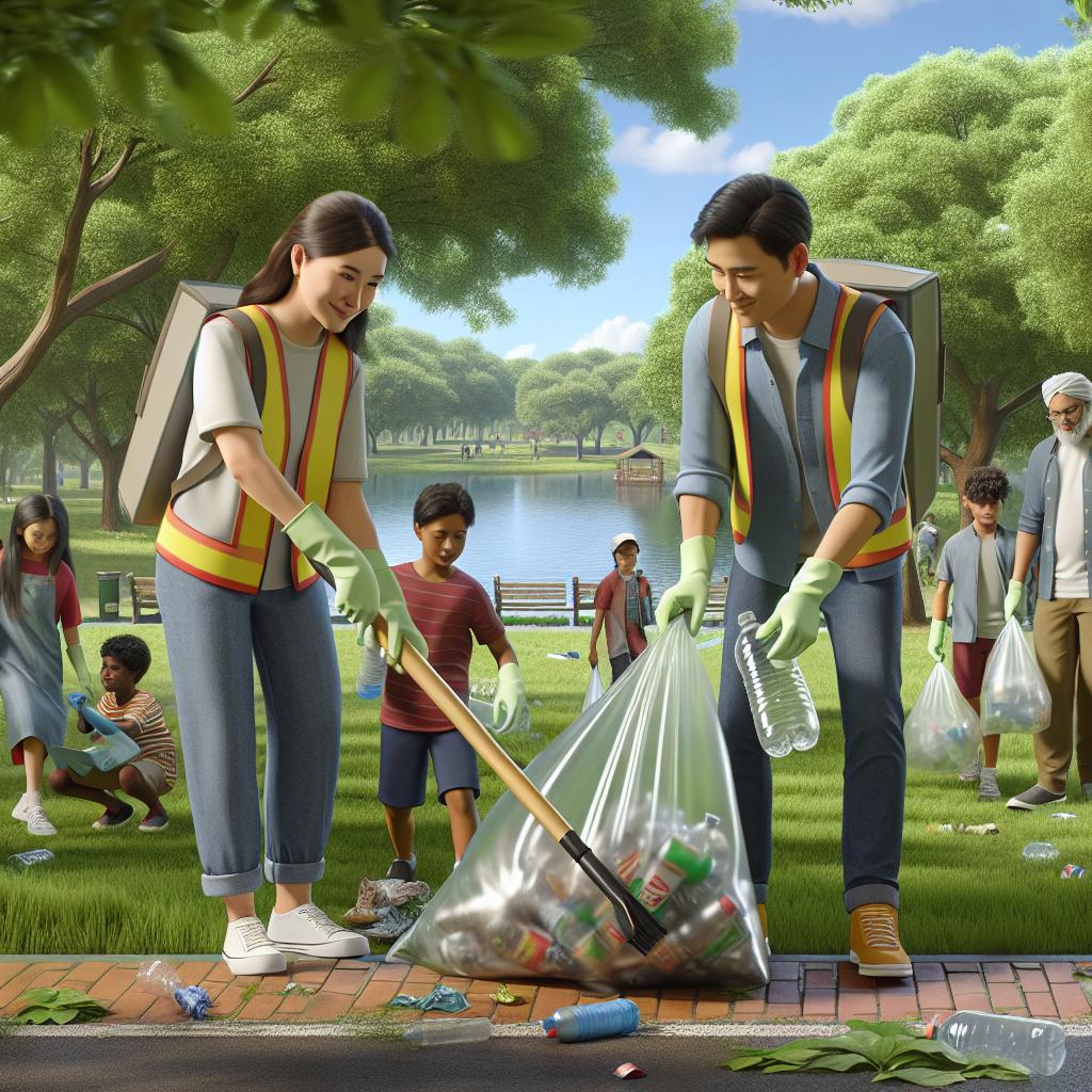 Community litter cleanup program