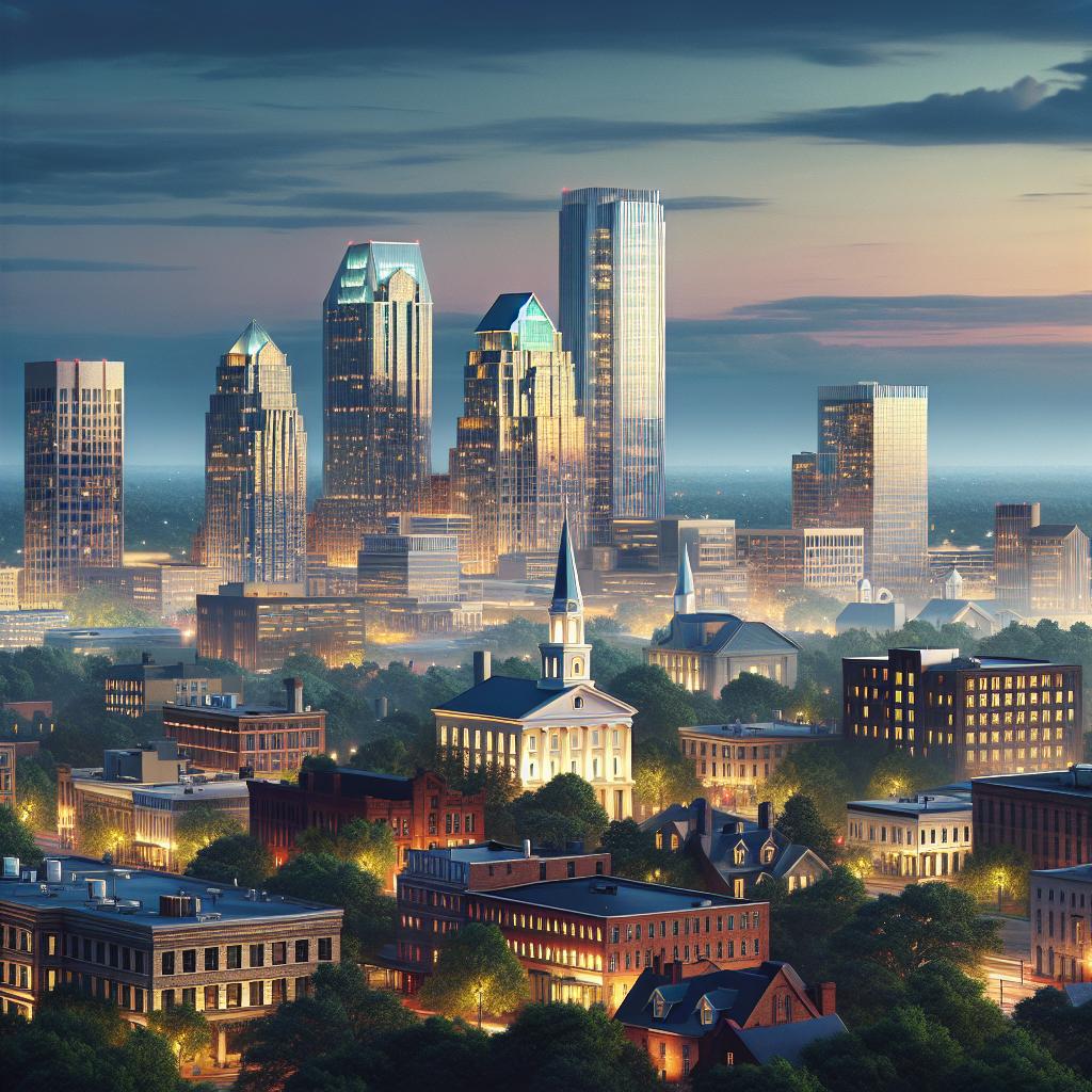 Southern city skyline illustration.
