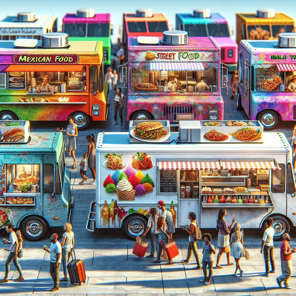 Food trucks lined up.