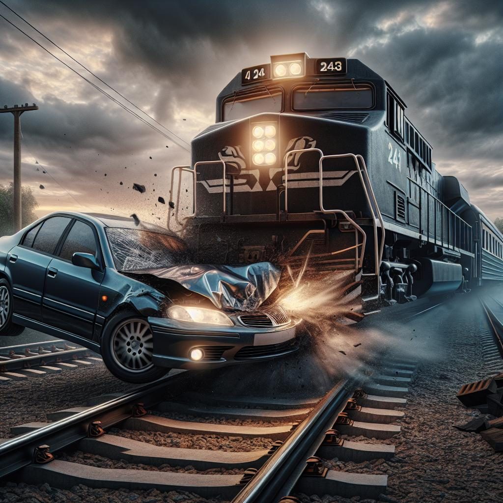 Train vs car collision