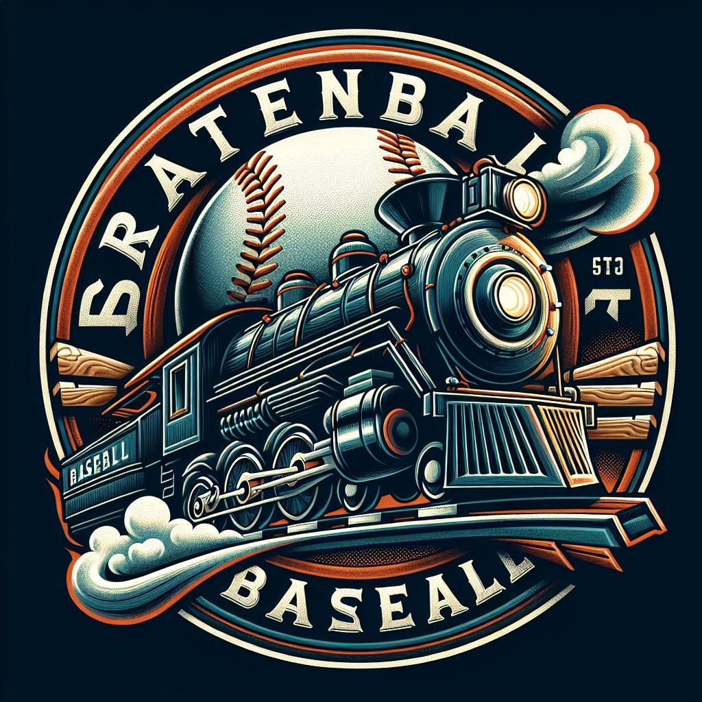 Railroad-themed baseball team logo
