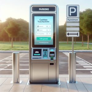 Cashless parking kiosk design