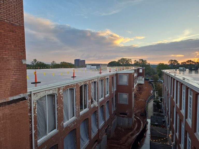 Judson Mill Sunset from the roof 768x576