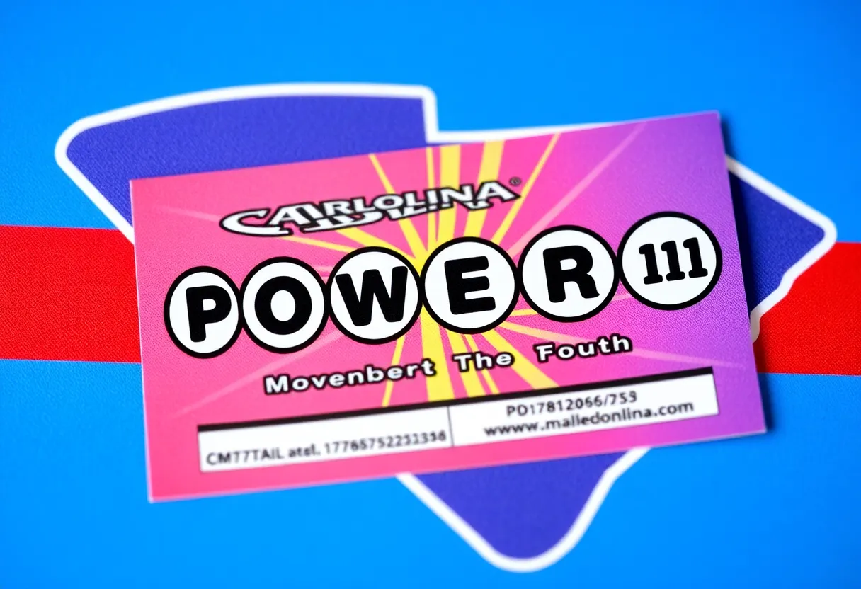 Powerball lottery ticket illustration