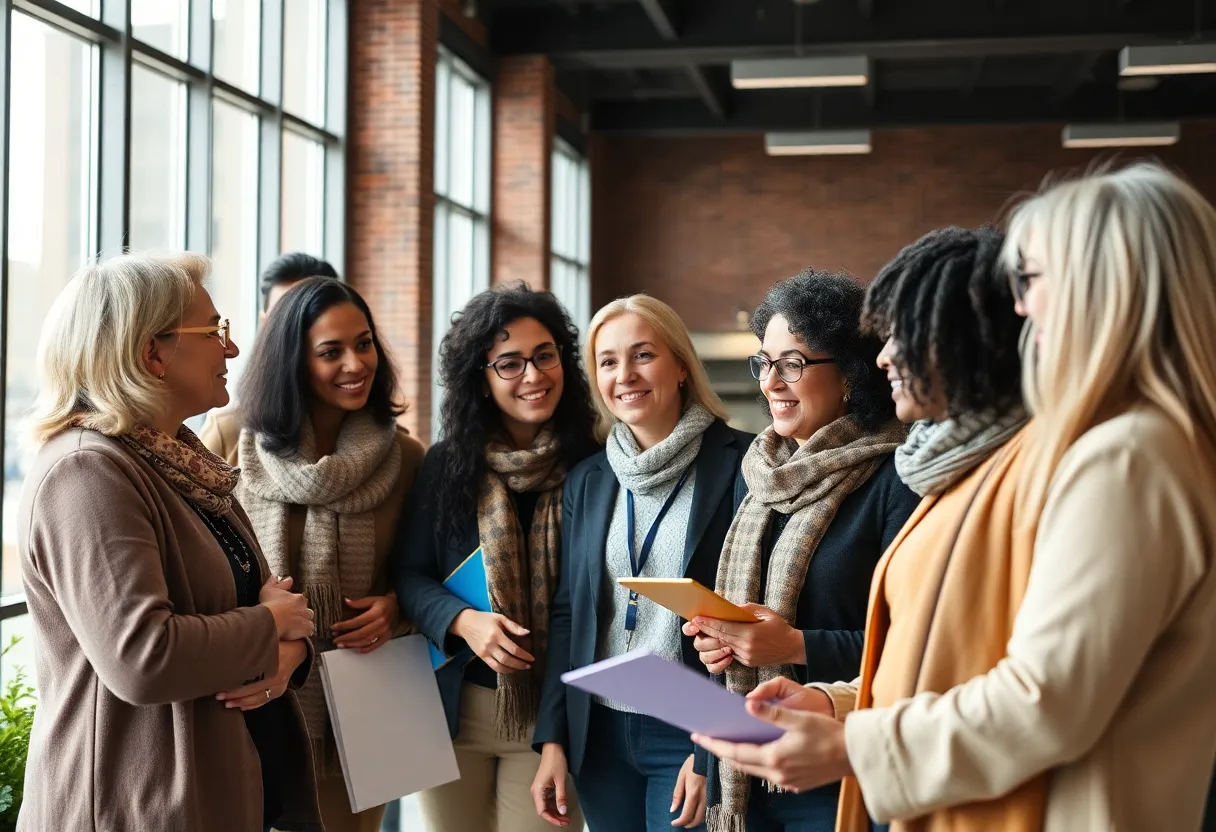Diverse educators engaged in discussion at Converse University