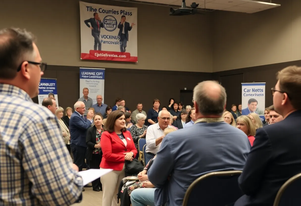 Audience at Spartanburg County candidates forum discussing local elections
