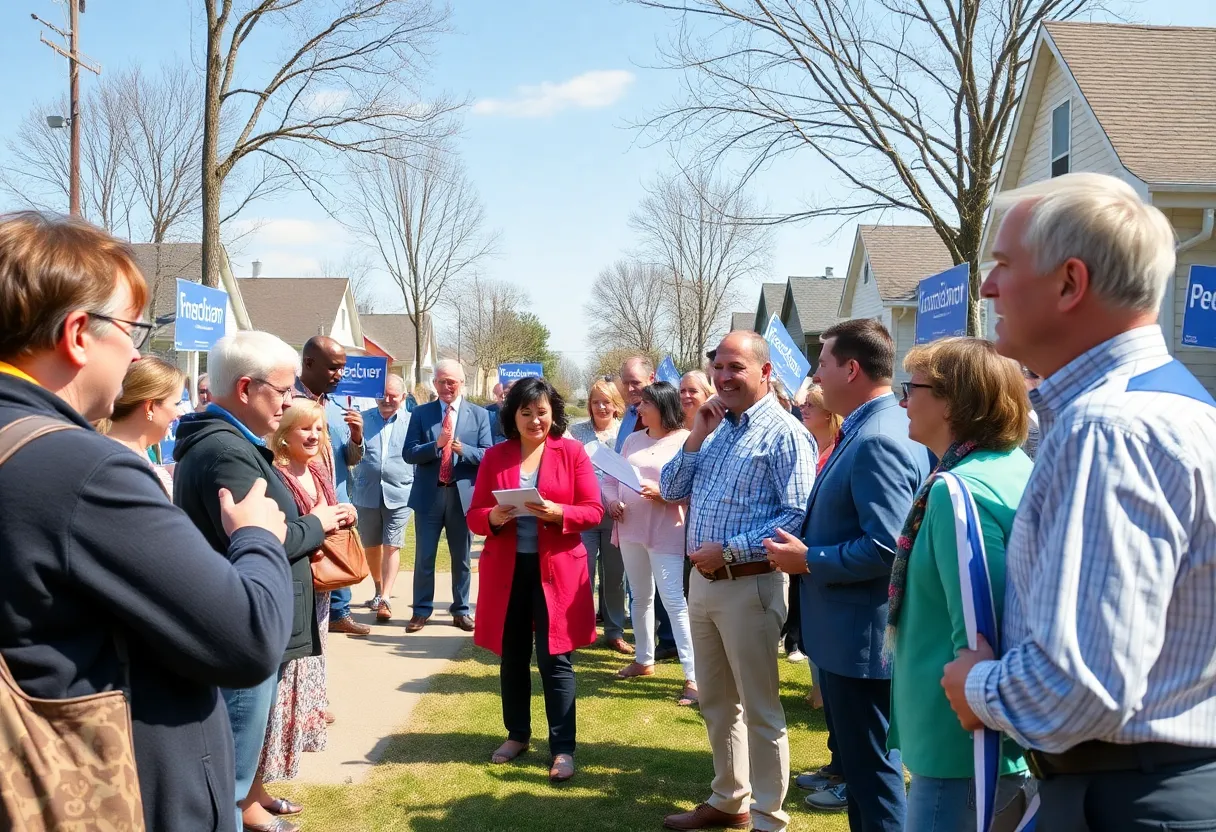 Voters engaging in candidate discussions in Spartanburg County