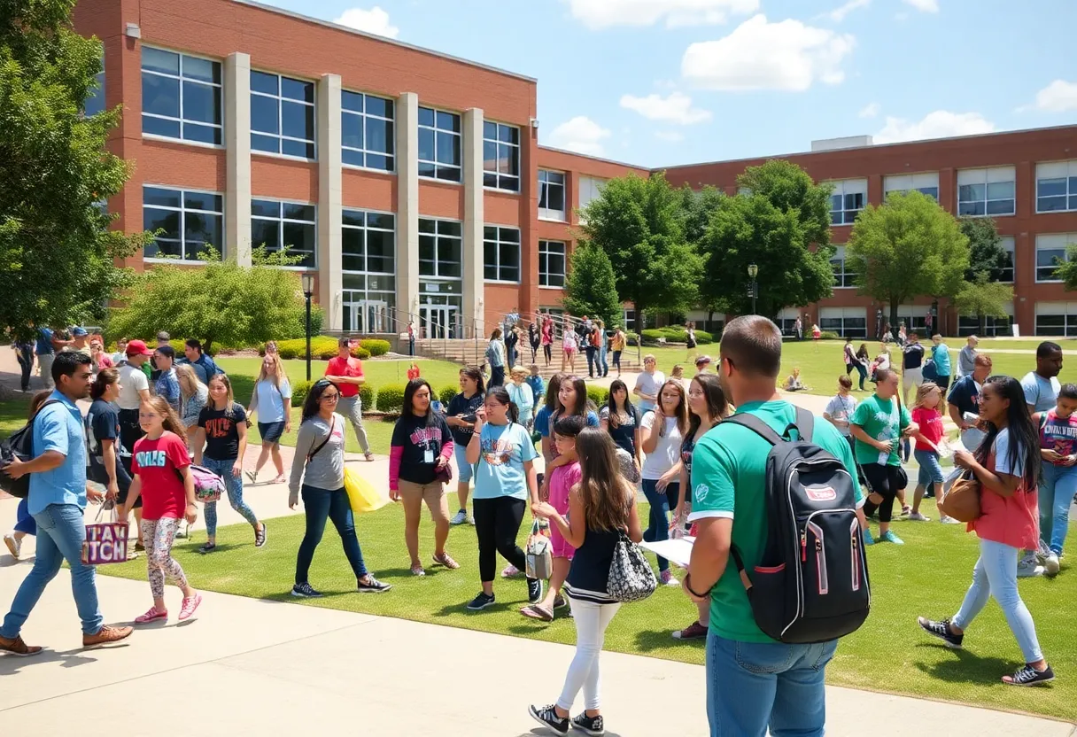 Students at Spartanburg High School engaging in activities