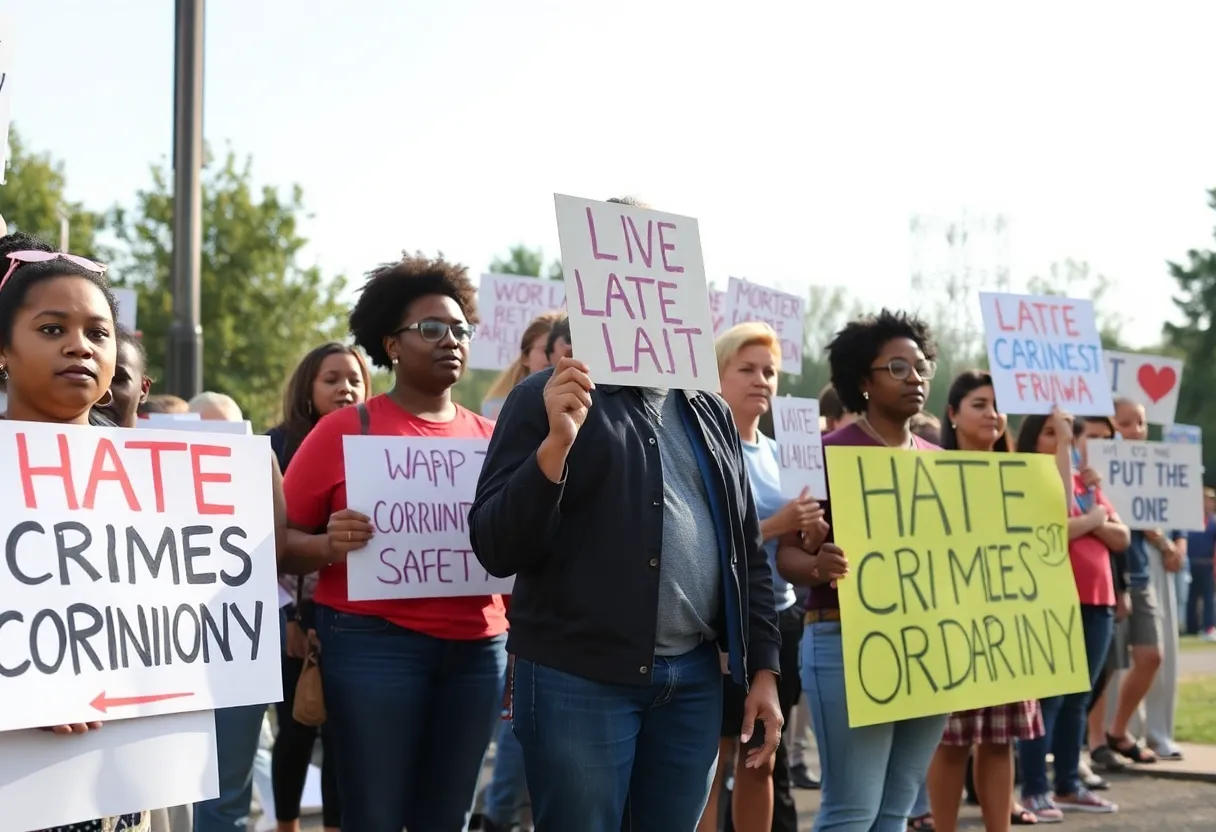 Community members in Spartanburg advocating for a hate crimes ordinance.