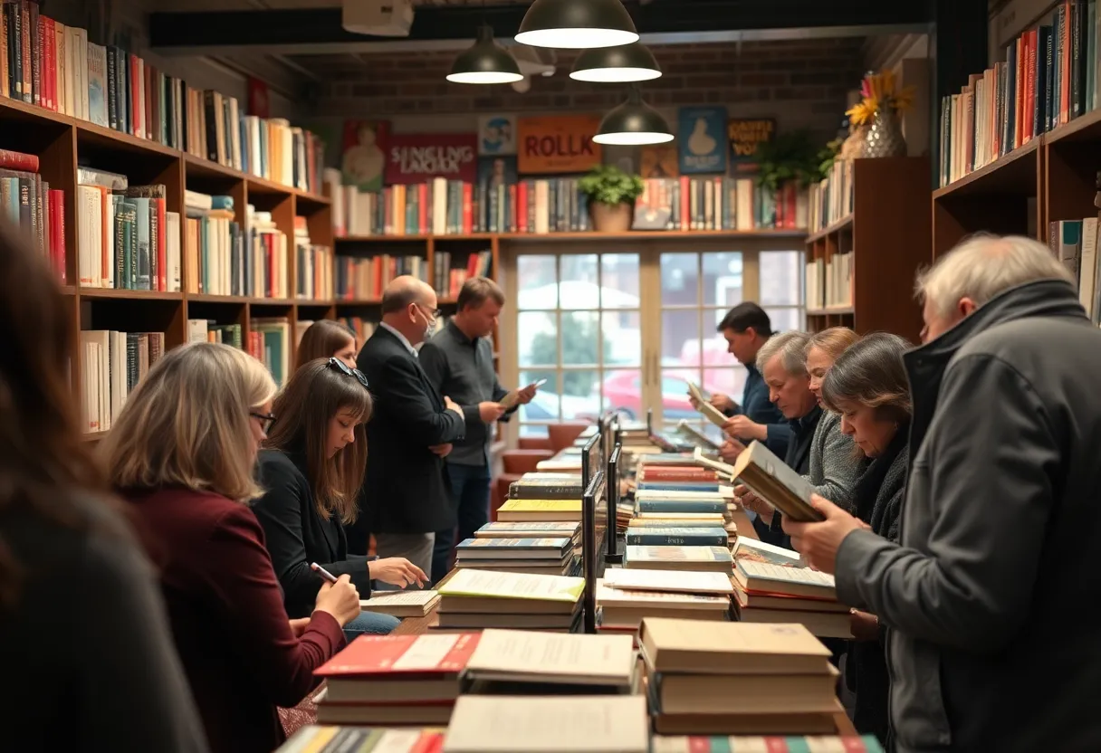 Book signing event at Hub City Bookshop
