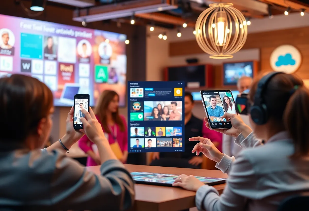 An illustration depicting the use of interactive content in digital marketing strategies.