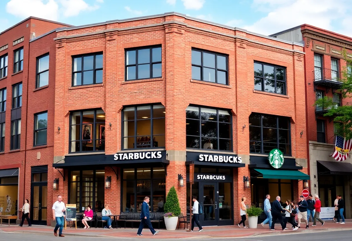 Historic Morgan Square Building now a Starbucks