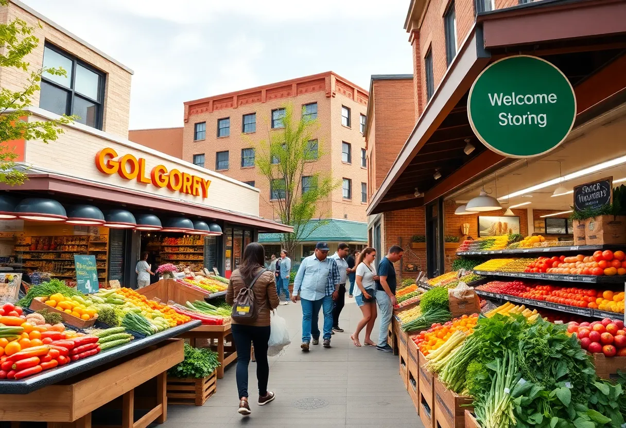 Fresh produce and shoppers at new grocery stores in Spartanburg