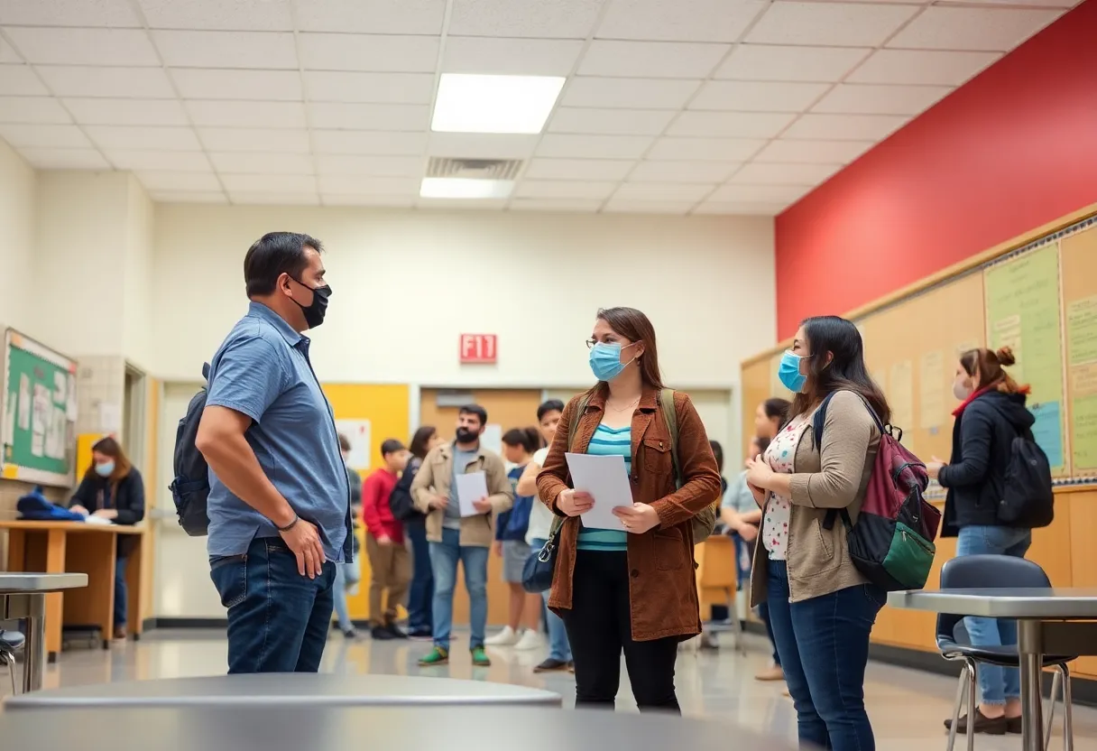 A high school environment focused on student safety and teacher vigilance