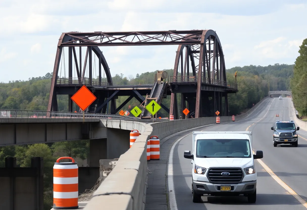 Bridge undergoing repairs in Spartanburg County