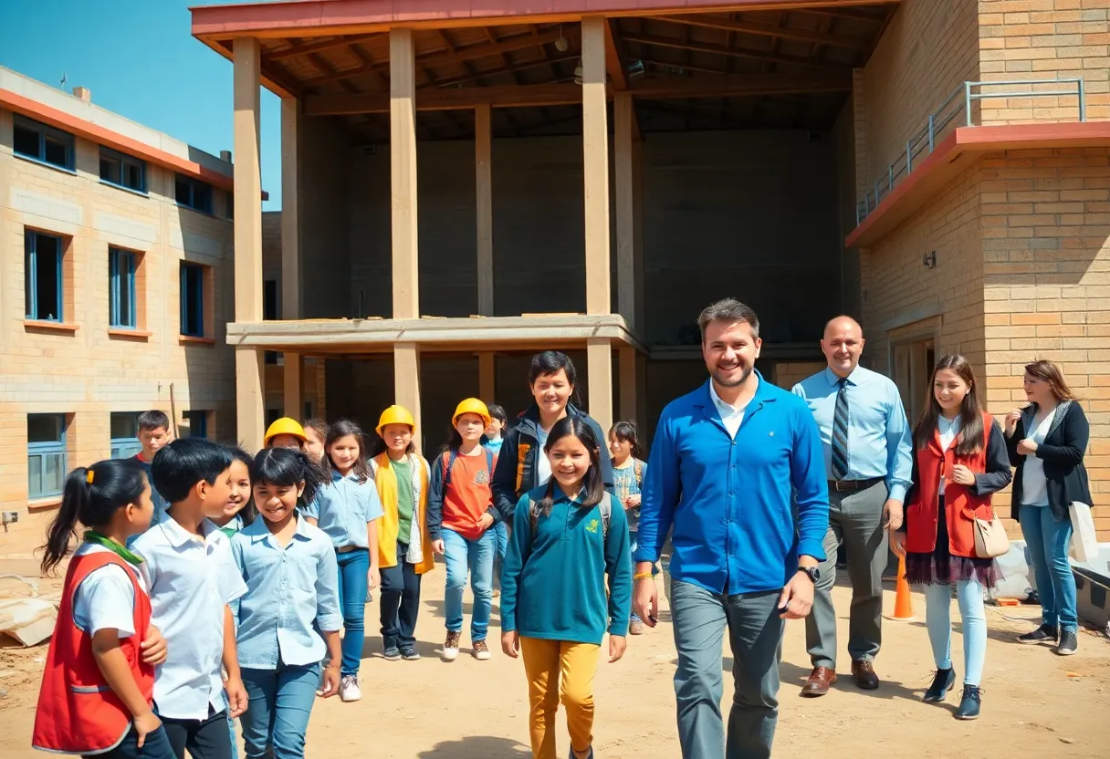 Construction work on new schools in Spartanburg