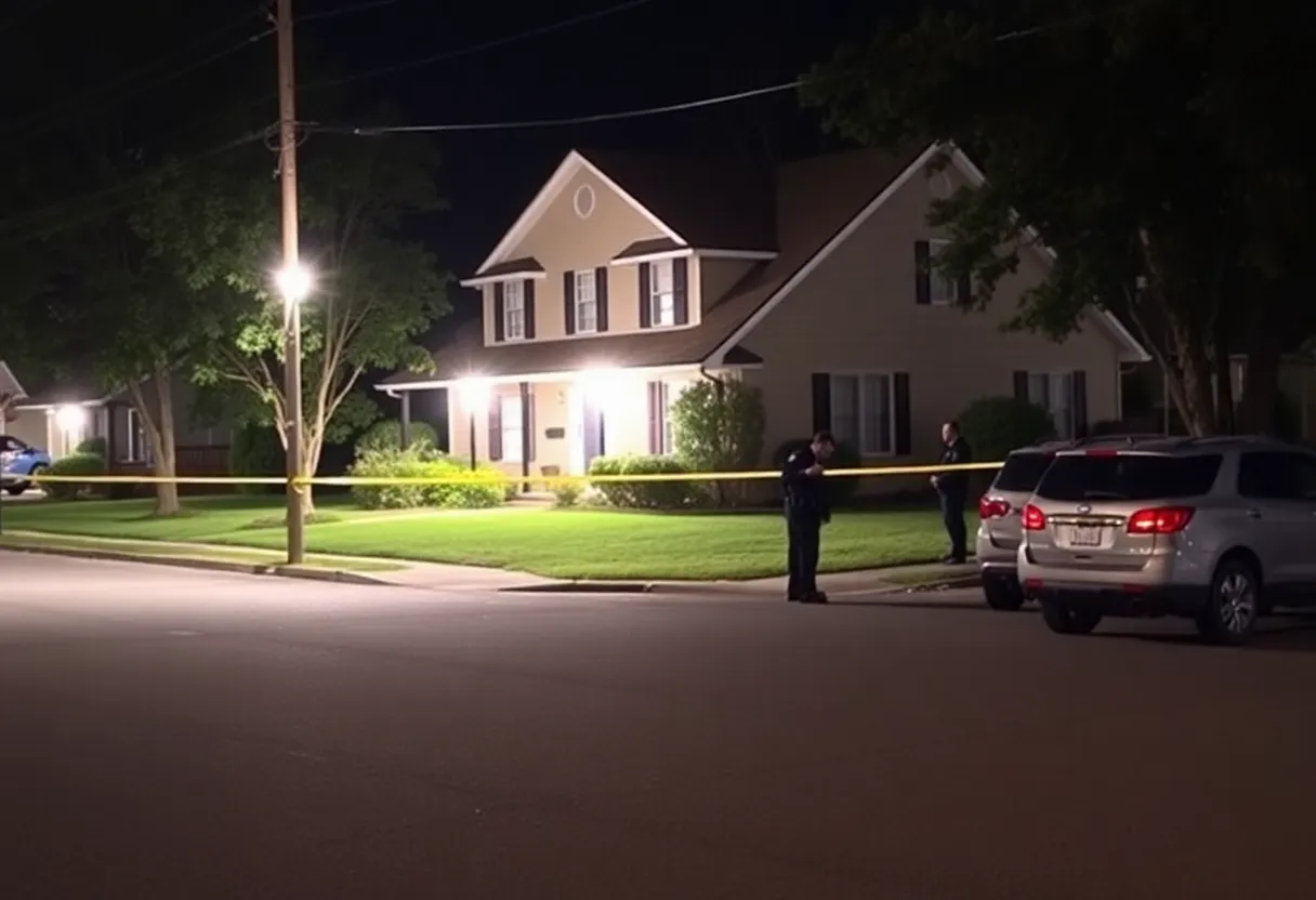 Police investigating a shooting scene in Spartanburg, SC