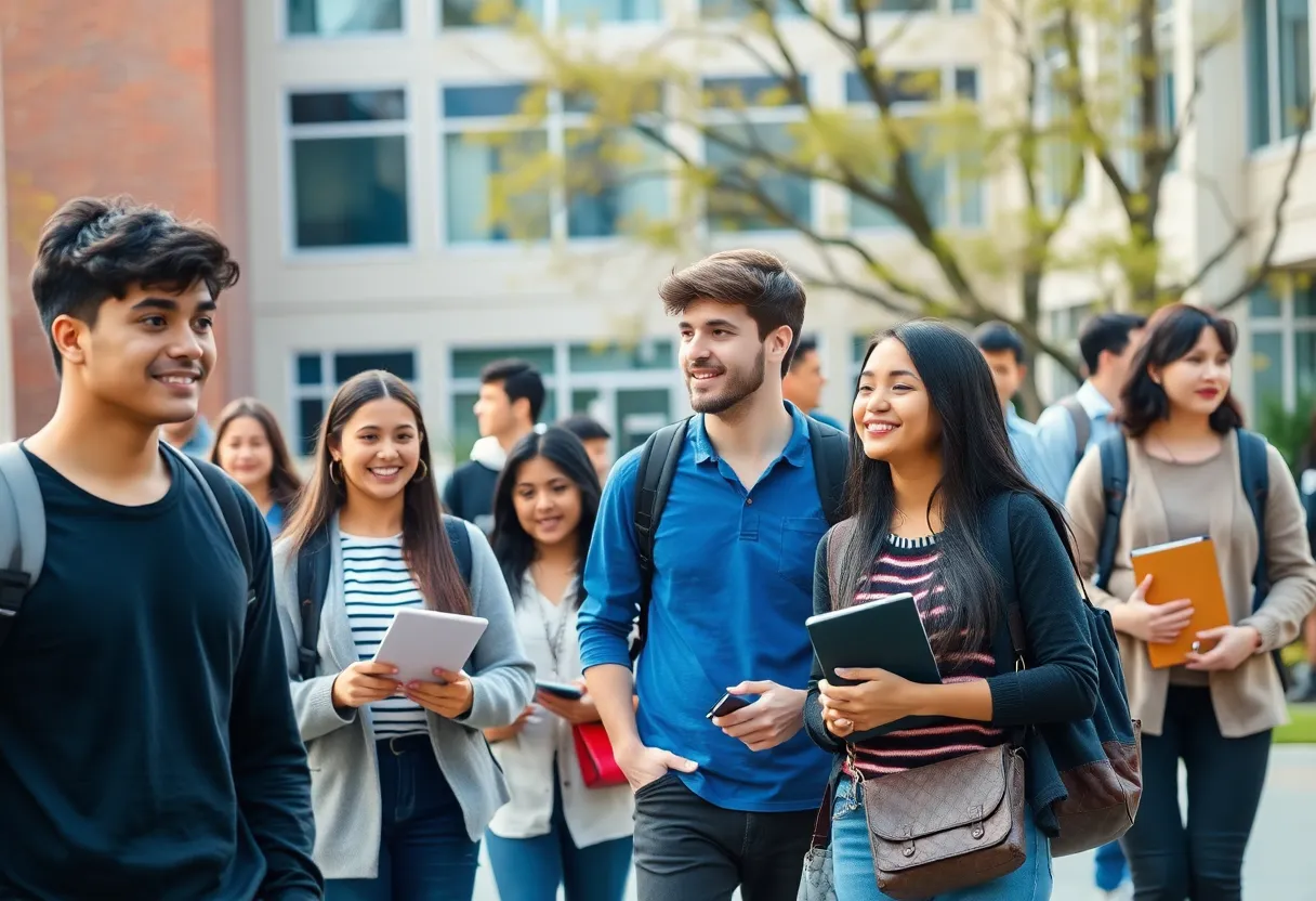 Students at Spartanburg Community College participating in support activities