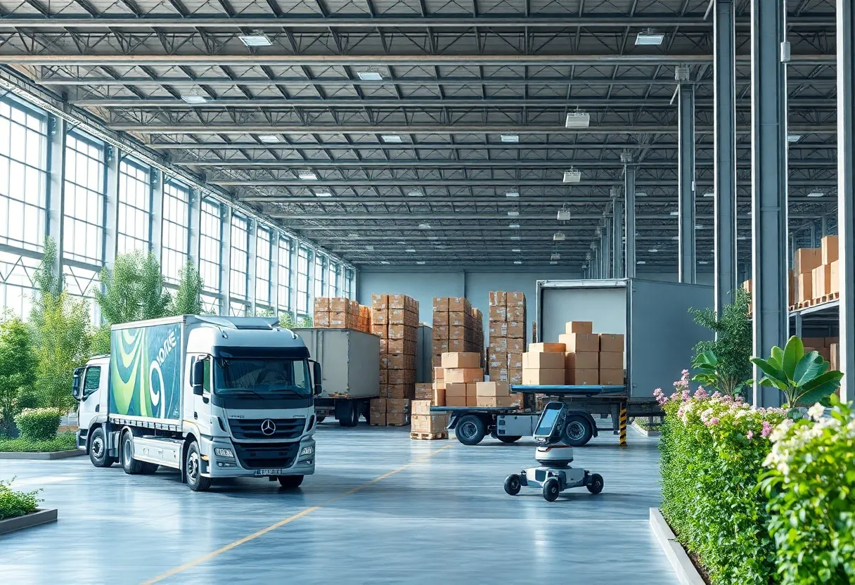 Exterior view of Walmart's new distribution center in Wellford, South Carolina