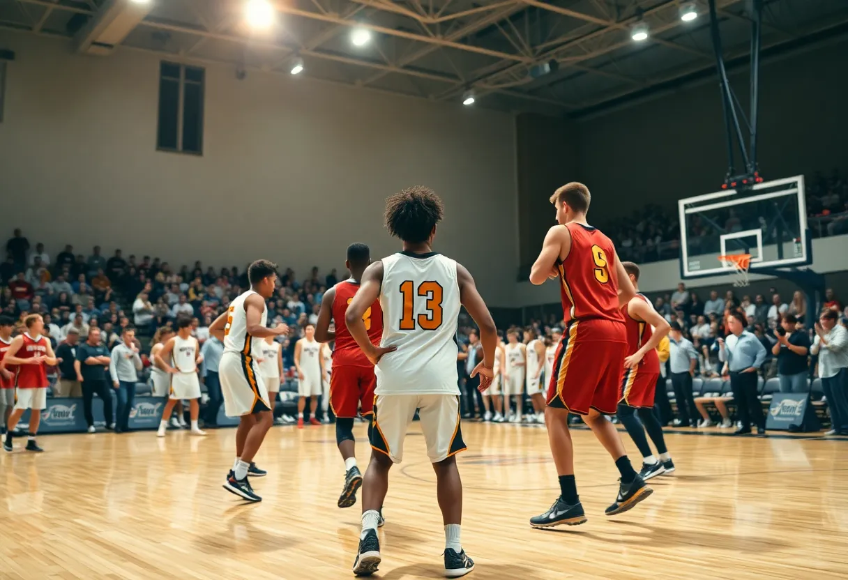 Wofford College basketball team in action on the court