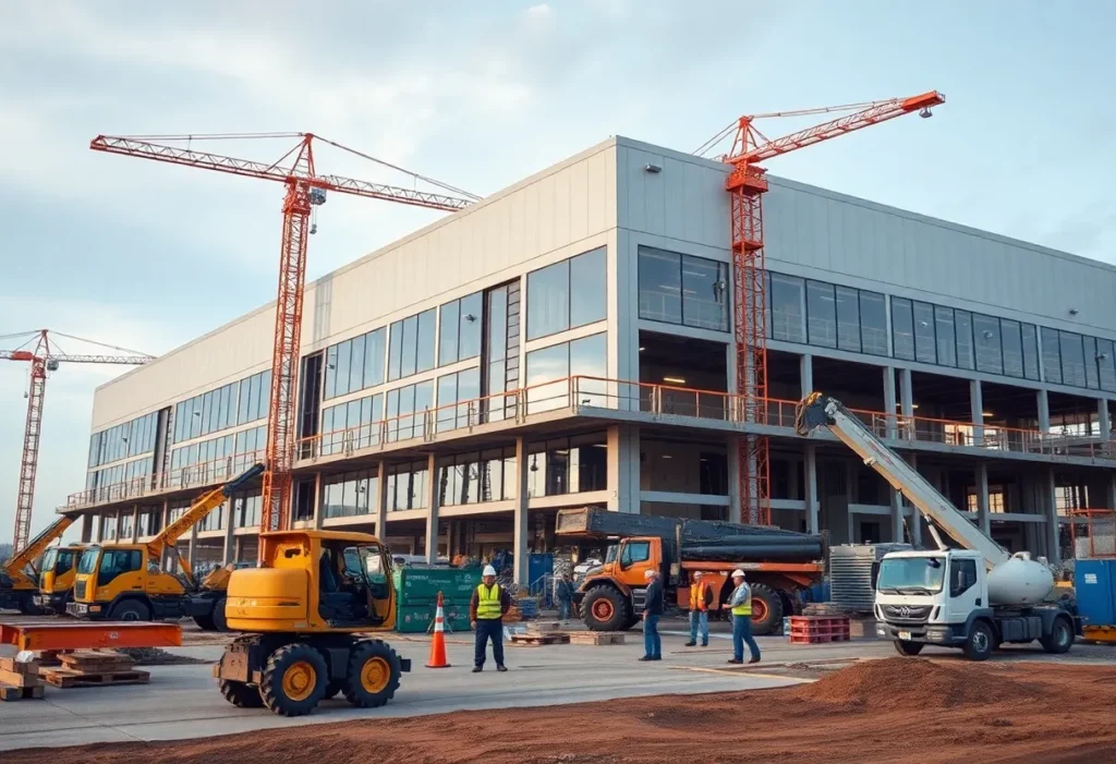 Construction site of ZF Chassis Systems new facility in Spartanburg