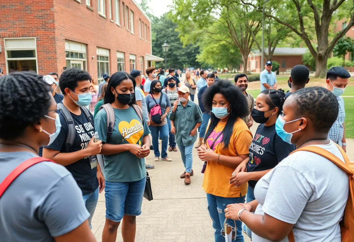 Community members participating in health awareness activities in Spartanburg County.