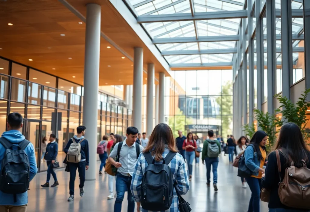 Students at Spartanburg Community College participating in academic activities