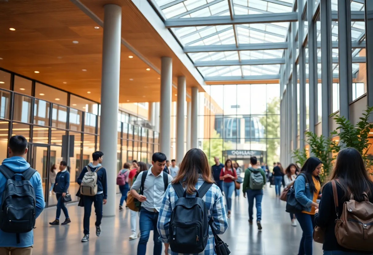 Students at Spartanburg Community College participating in academic activities