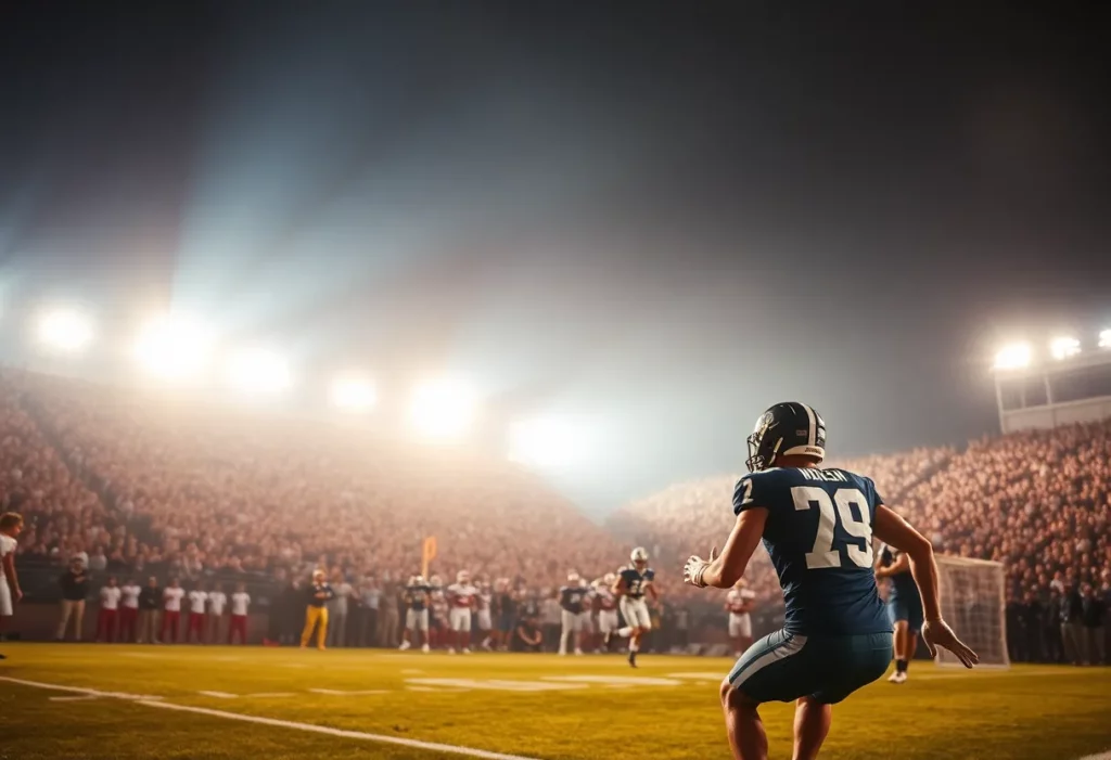 Spartanburg high school football team celebrating victory