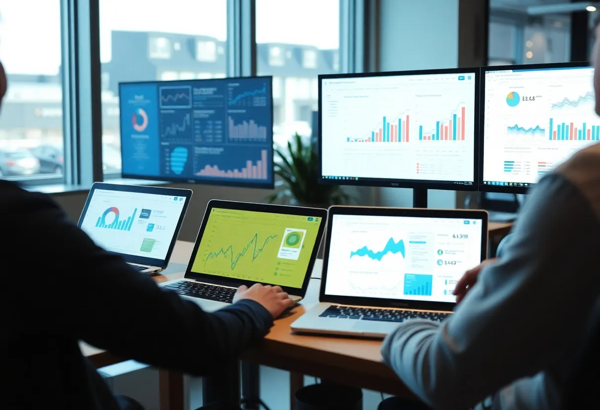 Team utilizing data analytics for personalized marketing