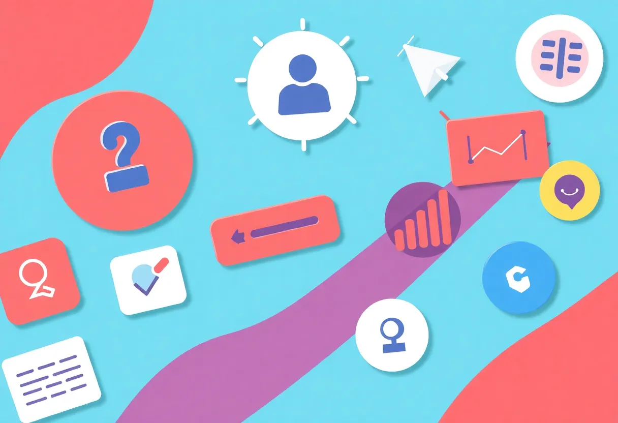 Illustration of various interactive content types in digital marketing