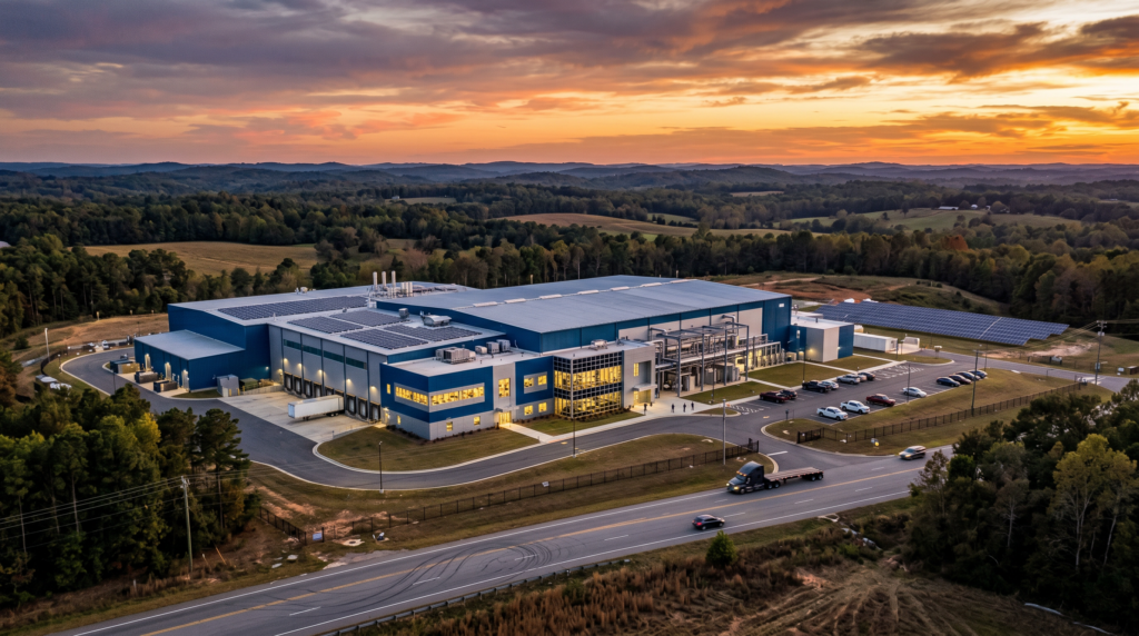 Solar manufacturing facility exterior