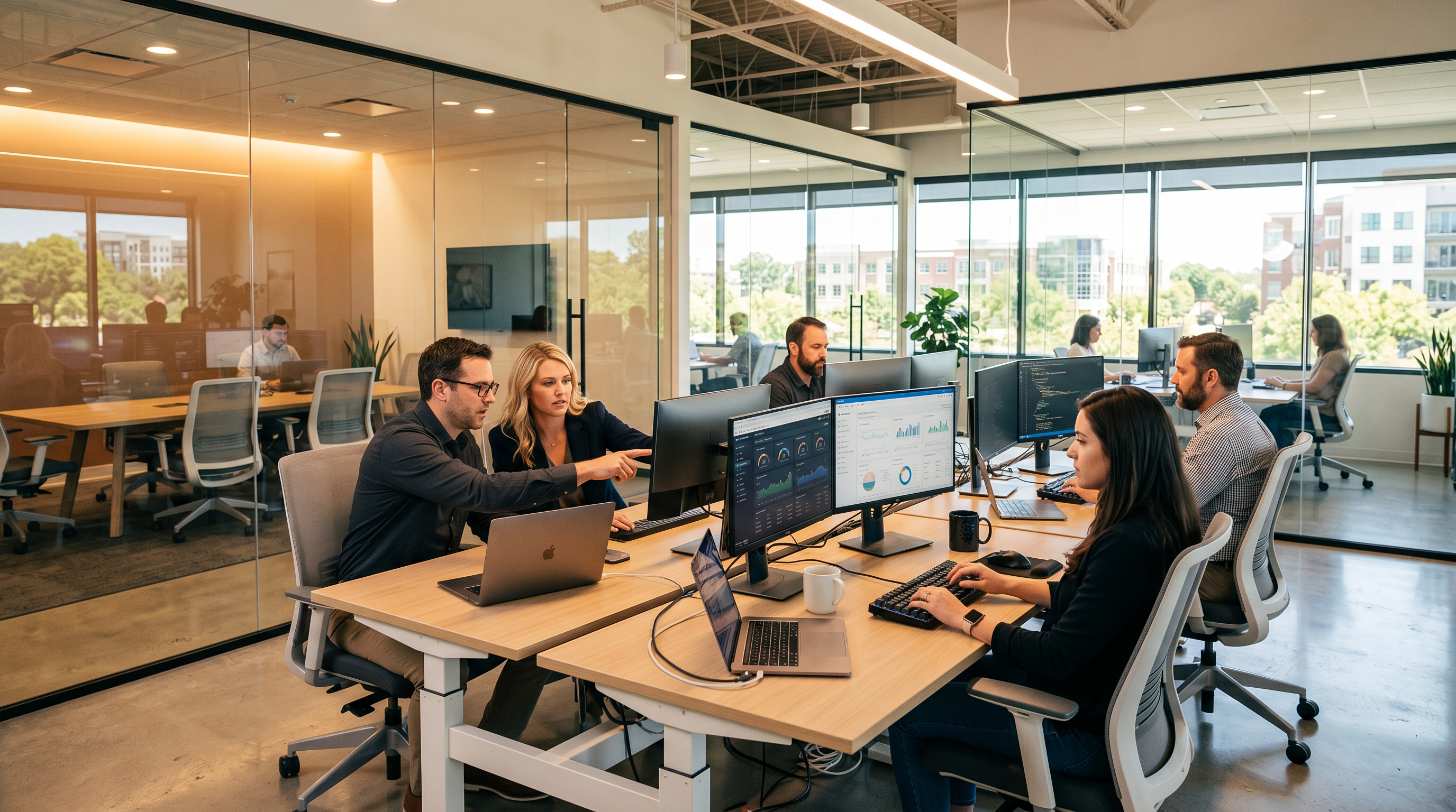 Charles Interactive office team working on AI solutions