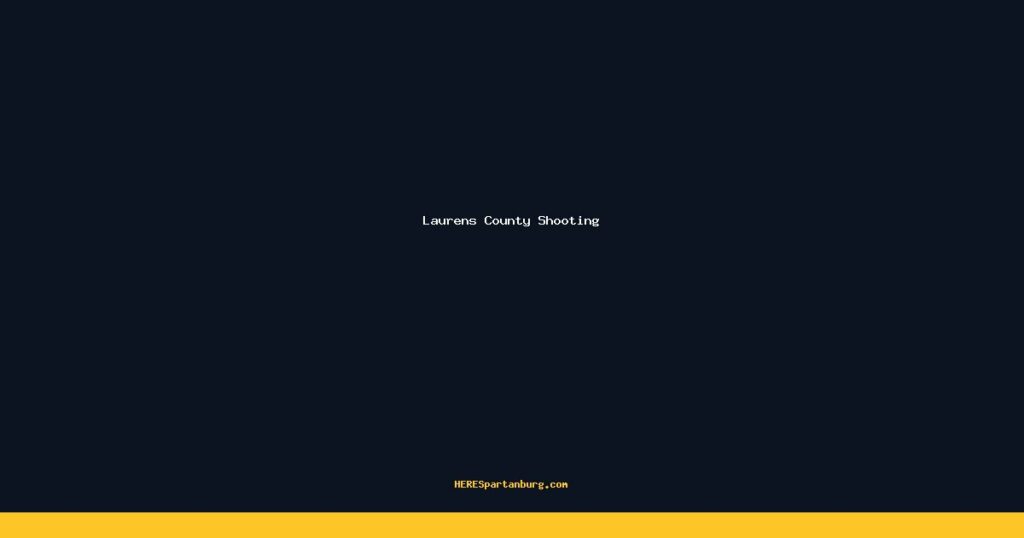 Man Arrested After Fatal Shooting in Laurens County Friday Night