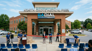Radial clinic sign at North Grove Medical Park in Spartanburg