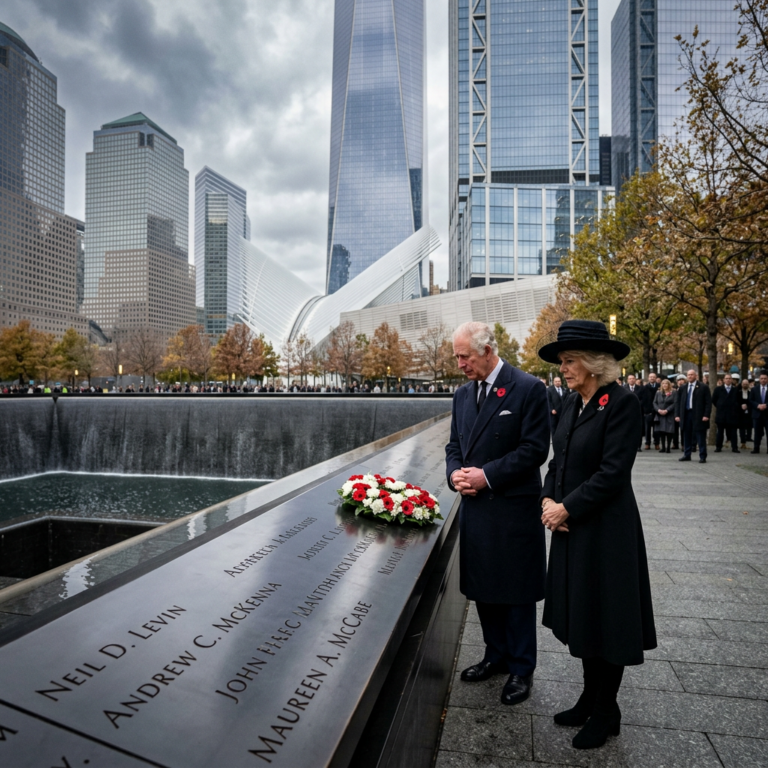 King Charles and Queen Camilla Honor 9/11 Victims at New York Memorial