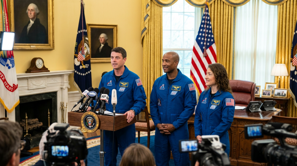 Trump Hosts Artemis II Crew at White House After Record Moon Flyby