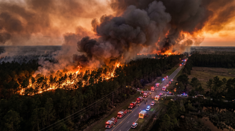 Georgia Wildfire Doubles Overnight, Tops 31 Square Miles With 87 Homes Destroyed