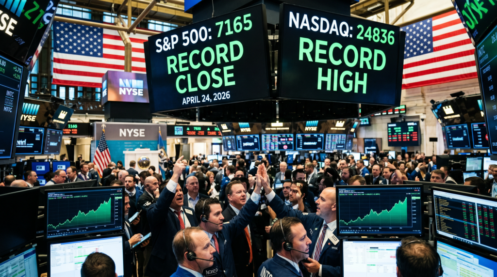 Nasdaq, S&P 500 Hit Records as Intel Surges; Oil Eases on Iran Diplomacy