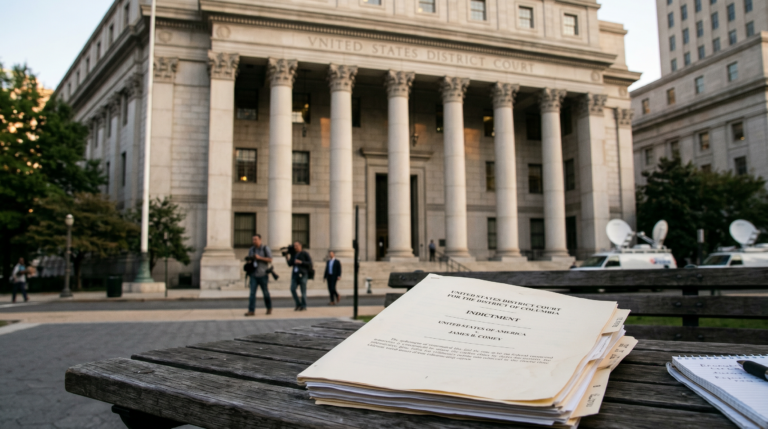 Comey Reindicted Over Seashell Photo DOJ Says It Was a Threat to Trump