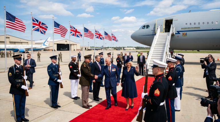 King Charles and Queen Camilla Arrive in U.S. for Four-Day State Visit