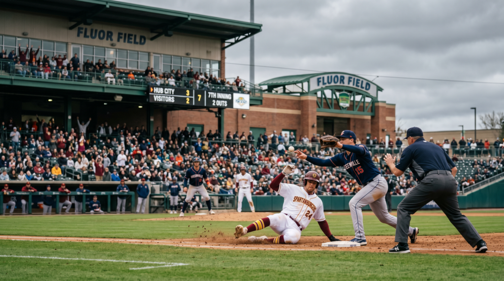 Hub City Spartanburgers baseball doubleheader at Fifth Third Park in Spartanburg