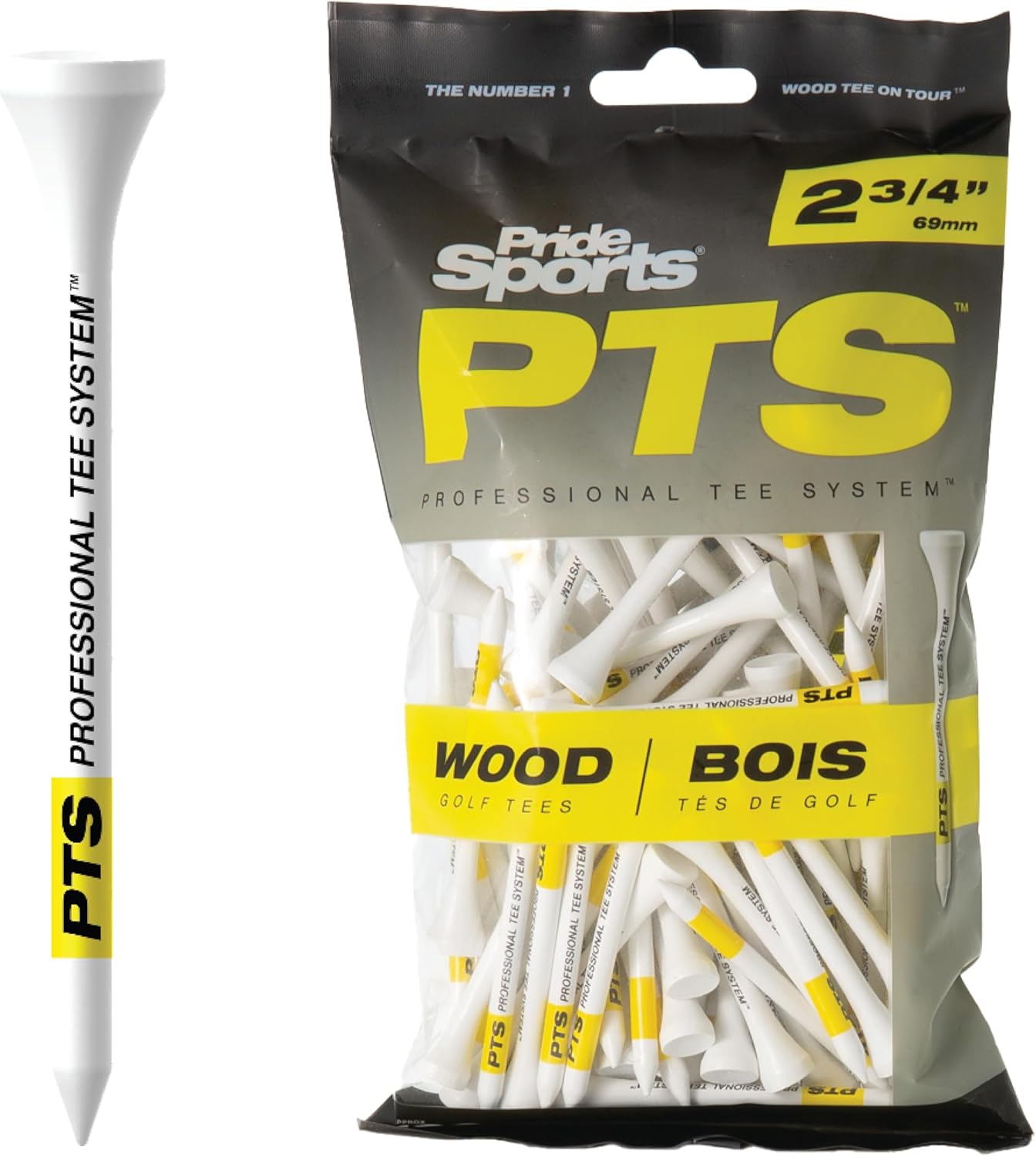 PrideSports PTS Wood Golf Tees (100ct, 2-3/4")