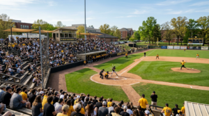 Wofford Terriers baseball action at Russell C. King Field in Spartanburg
