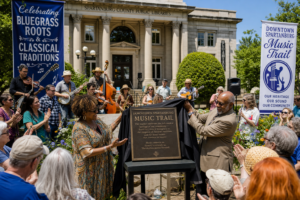 Spartanburg Music Trail marker unveiling ceremony downtown