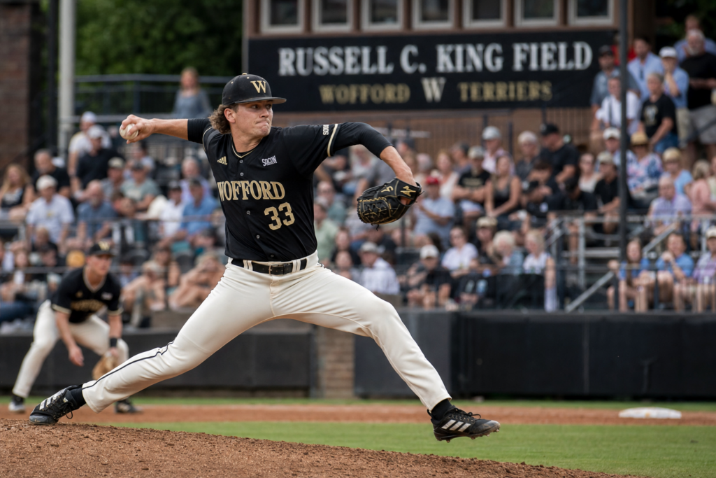 Wofford Terriers baseball player at Russell C. King Field Spartanburg