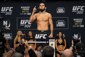 UFC 328 official weigh-in ceremony at Prudential Center in Newark