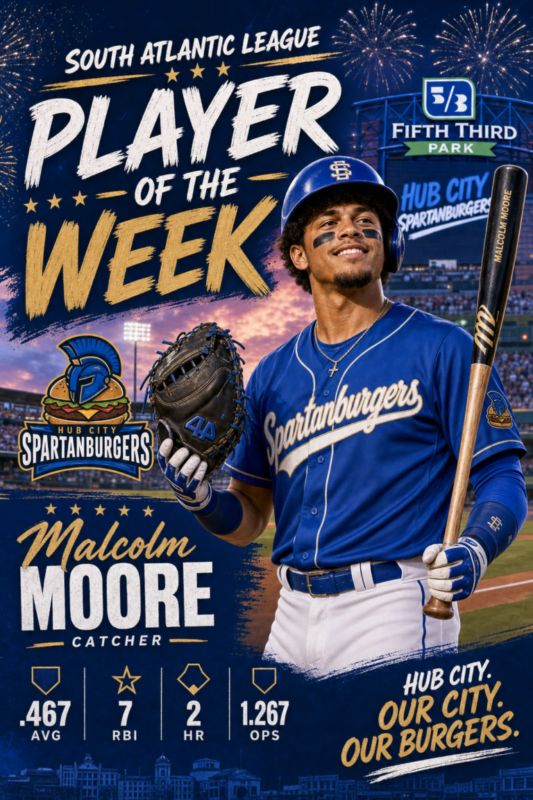 Malcolm Moore Gives Spartanburgers Their First Weekly League Honor of 2026