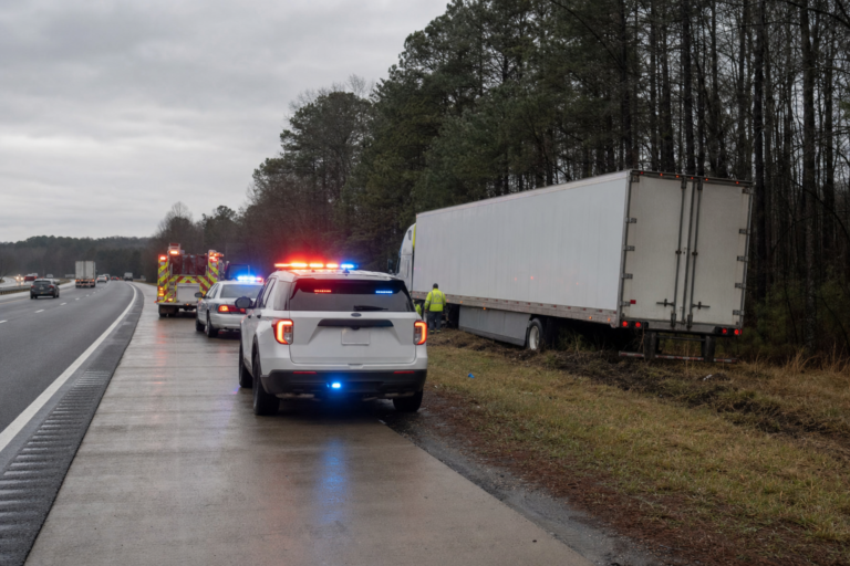 Driver Killed After Crashing Into Illegally Parked Tractor-Trailer on I-85 South